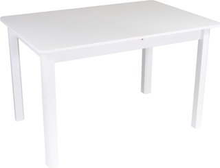Стол обеденный раздвижной Танго мини ПР-4, белый/белое стекло