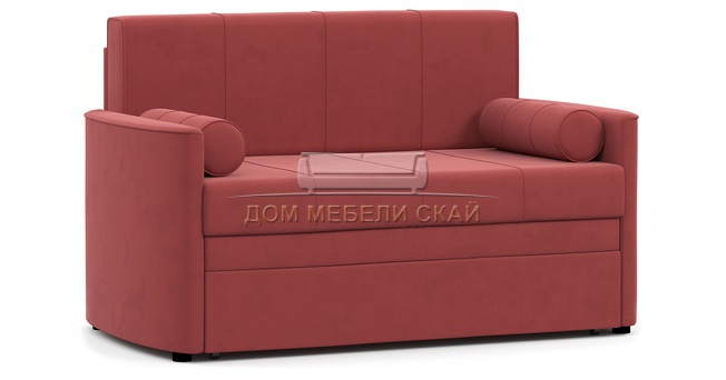 Диван-кровать Мелани 120, велюр ягодный ТД 336