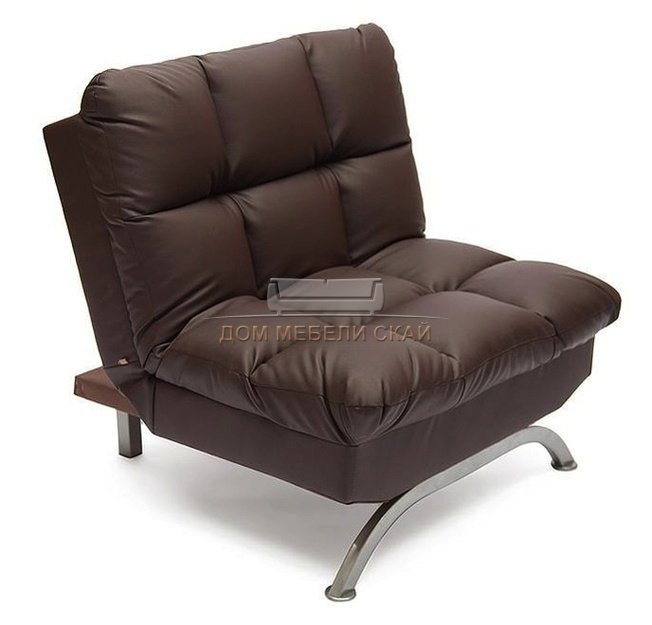 Кресло раскладное Америлло Amerillo, коричневая экокожа