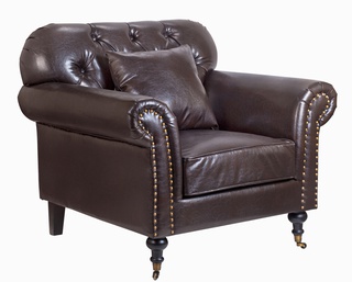 Кресло Kavita, коричневая экокожа brown