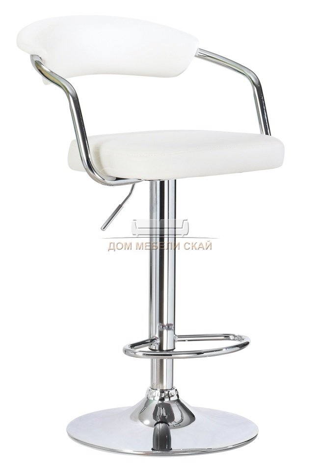 Стул барный BCR-712, экокожа белого цвета