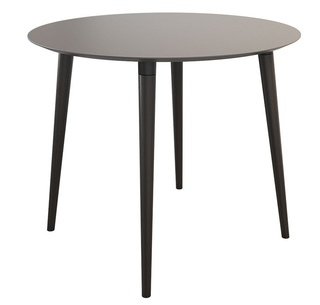 Стол обеденный круглый Сканди 2, серый/венге