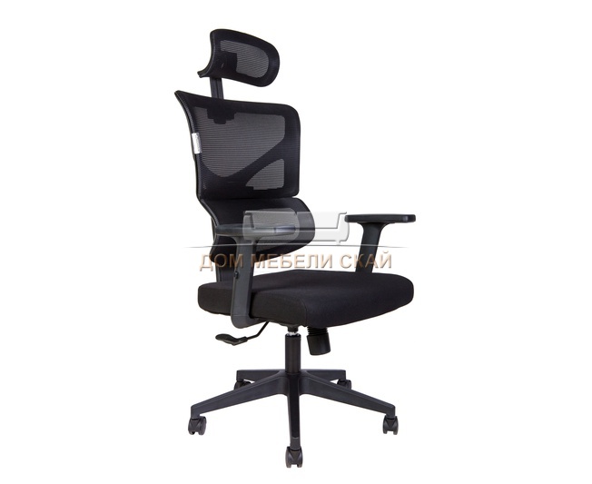 Кресло офисное Толедо, черная спинка/черная сидушка