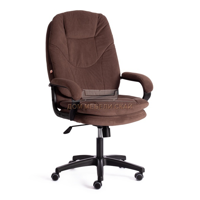 Кресло офисное Комфорт Comfort LT, флок коричневого цвета 6