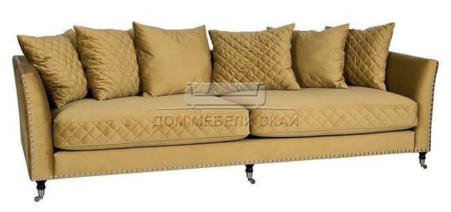 Диван Sorrento трехместный, велюровый оливково-бежевый SORRENTO2K-ОЛИВ/БЕЖ-Ром27