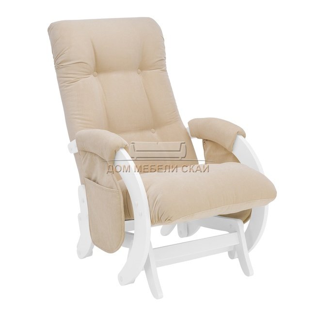 Кресло для кормления Milli Smile с карманами, молочный дуб/verona vanilla
