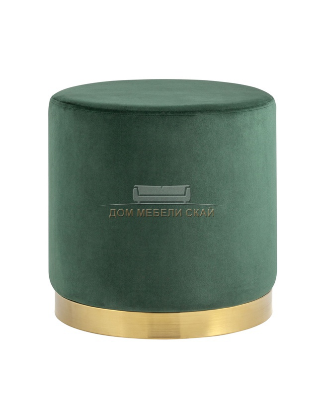 Пуф Maison, велюр тёмно-зелёный