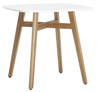 Стол обеденный Target 80x80, белый/ножки массив бука