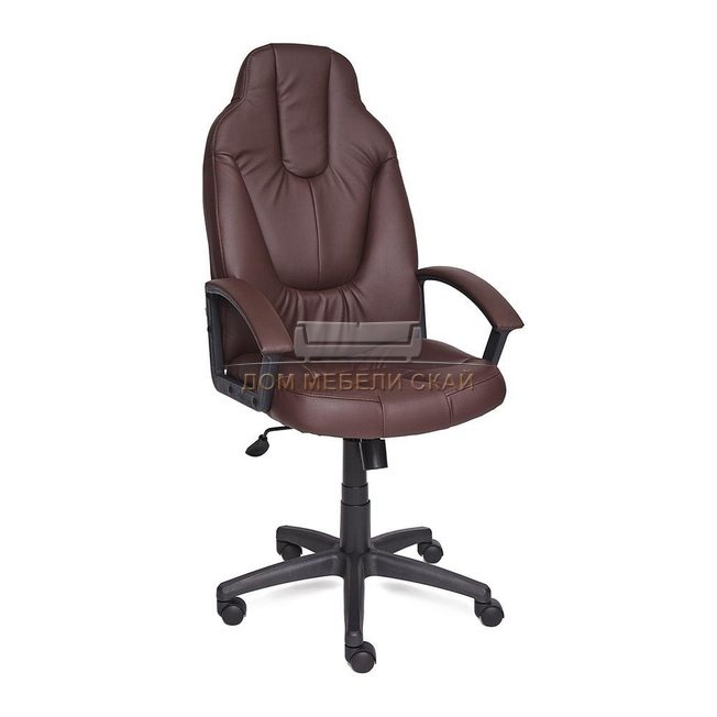 Кресло офисное Нео Neo 2, коричневая экокожа