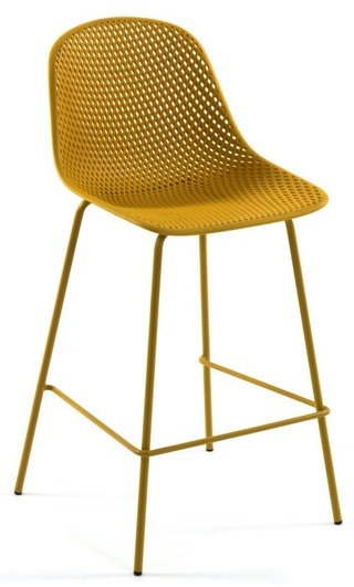 Полубарный стул Quinby, желтого цвета