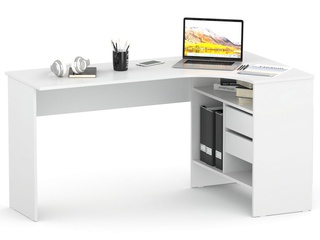 Письменный стол СПМ-25 правый, белый