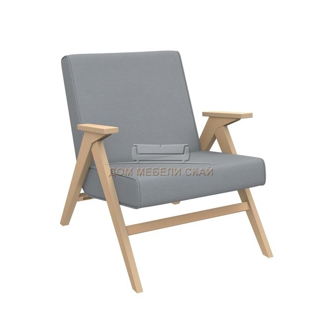 Кресло для отдыха Вест, натуральное дерево/fancy 85