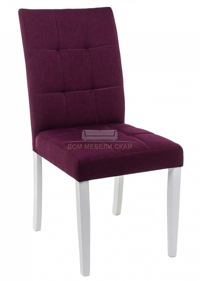 Стул Madina, white/fabric purple рогожка фиолетового цвета