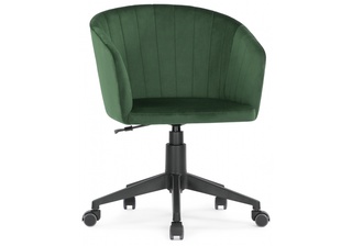 Компьютерное кресло Тибо, велюр зеленого цвета изумрудный/черный