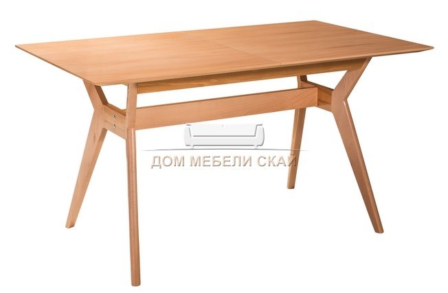 Стол обеденный раскладной Нарвик 120 см, натуральный бук