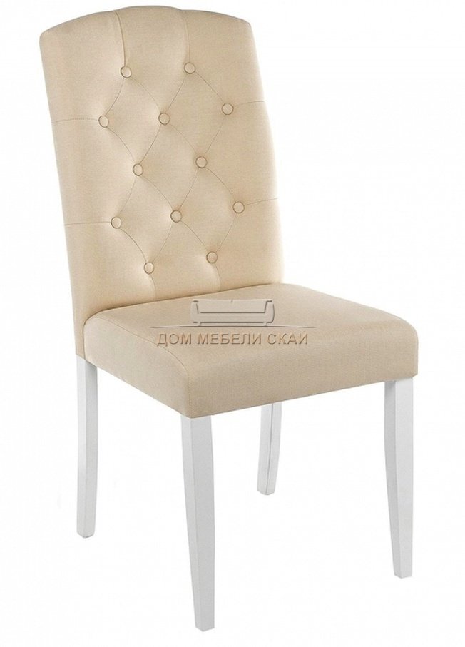 Стул Menson, white/fabric ream рогожка белого цвета