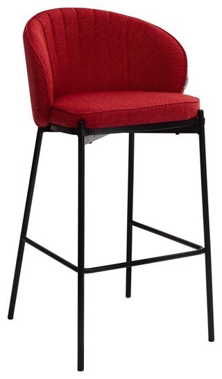 Барный стул WENDY, рогожка красного цвета