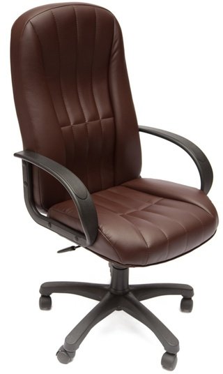 Кресло офисное CH833, коричневая экокожа