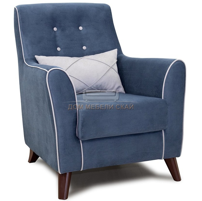 Кресло для отдыха Френсис, серо-синее ТК 263