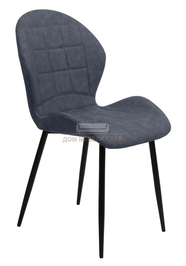 Стул FLOWER, экокожа синего цвета