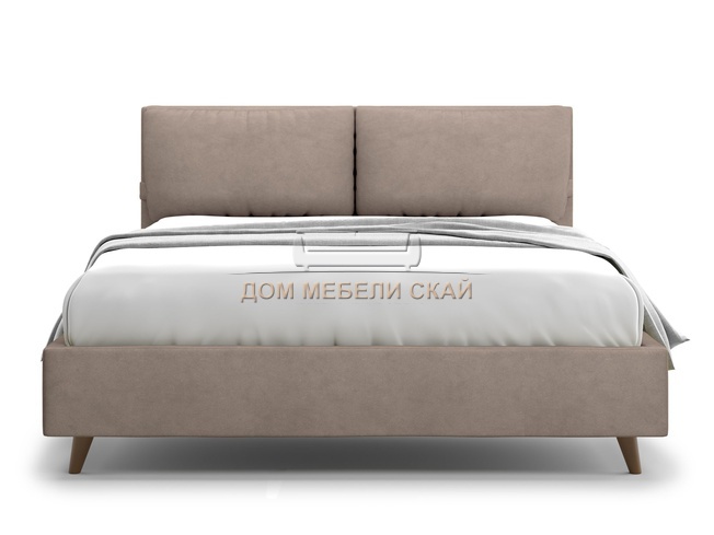 Кровать двуспальная 180x200 Trazimeno Lux, коричневый велюр velutto 22