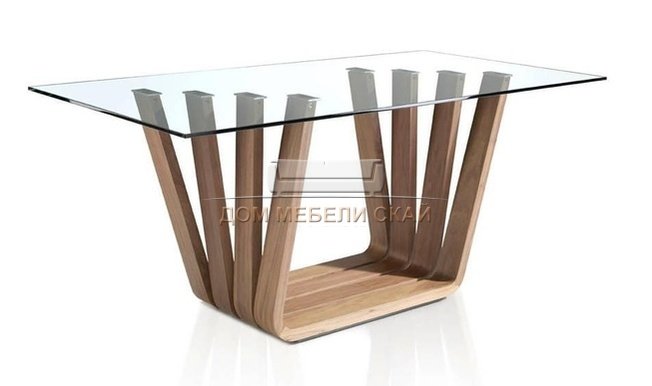 Стол обеденный MI1358 180, бежевый/стекло