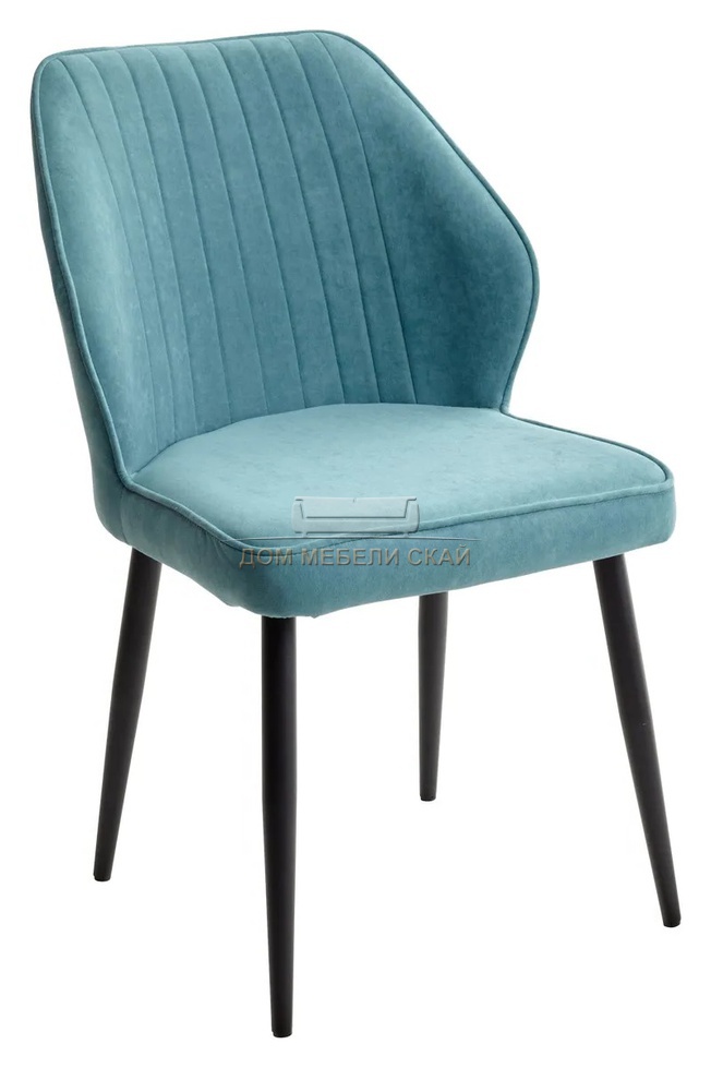 Стул VENA, велюровый мятного цвета B15/черный
