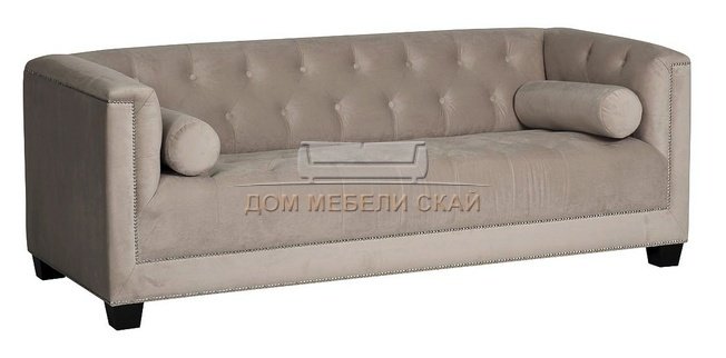 Диван Sanremo трехместный, велюровый светло-серый SANREMO-1K-СВ.СЕР-Vel16