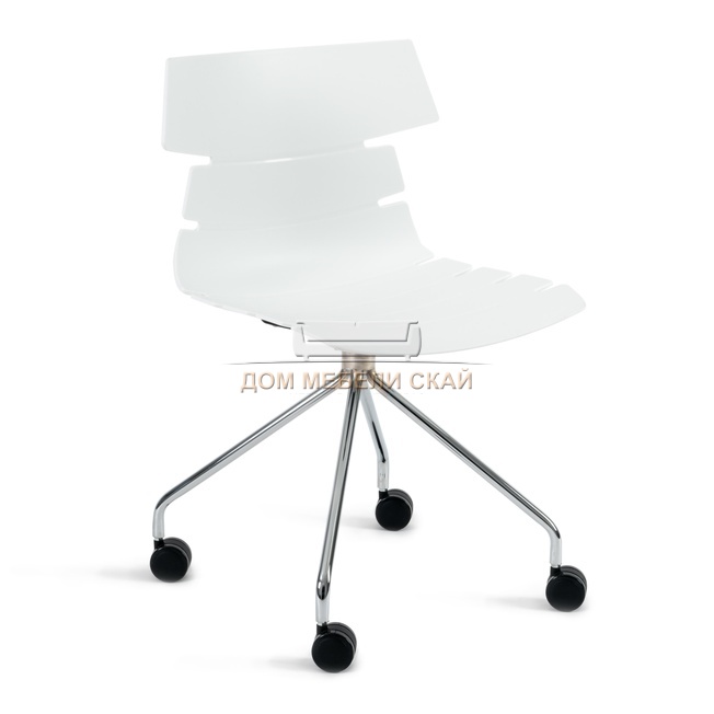 Стул офисный HANSEN (mod. 606-1), белый/хром