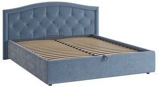 Кровать двуспальная 160x200 Верона 2 с подъемным механизмом, изумрудный велюр