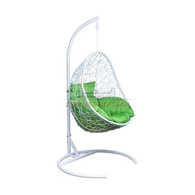 Подвесное кресло LESET САОНА, белый/зеленое яблоко