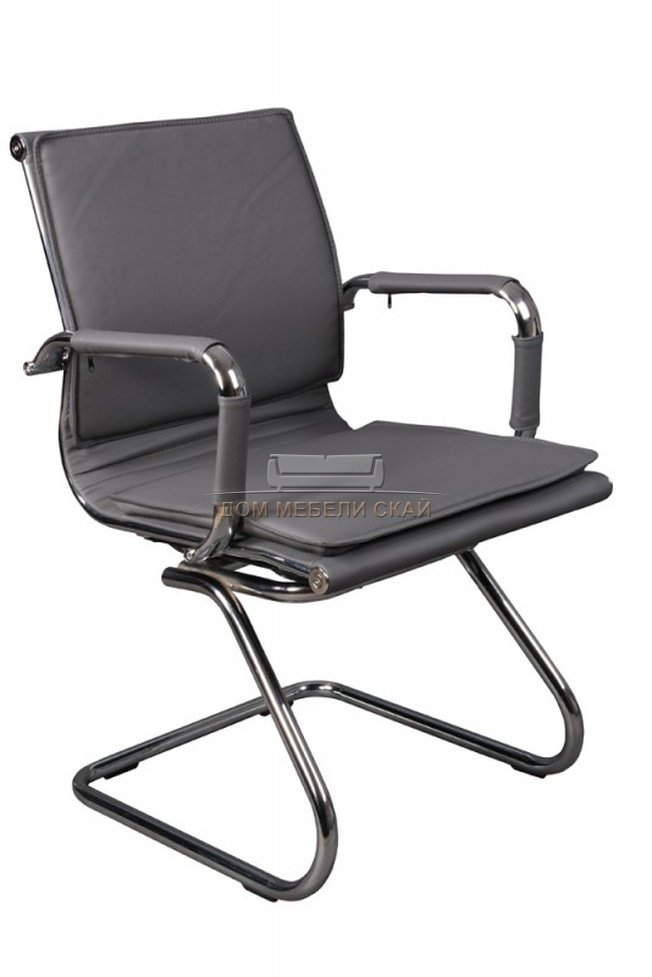 Кресло офисное CH-993-Low-V, серая экокожа