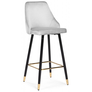 Барный стул Archi, велюровый светло-серого цвета light gray