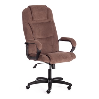 Кресло офисное Бергамо Bergamo, флок коричневого цвета 6