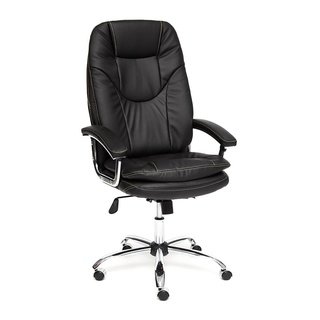 Кресло офисное Софт люкс Softy lux, черная экокожа