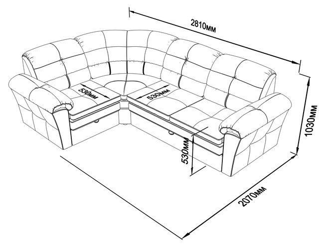 Размеры угловых диванов для зала фото 26