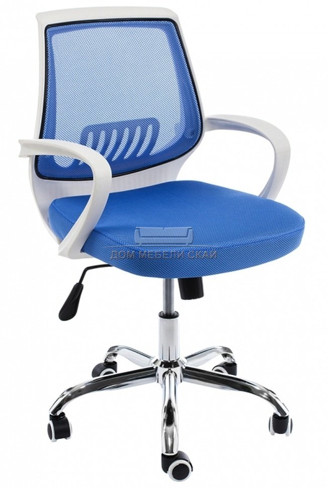 Компьютерное кресло Ergoplus, белое/голубое