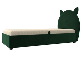 Кровать детская Бриони, велюр зеленый