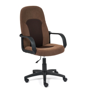 Кресло офисное Парма Parma, коричневое/флок/сетка