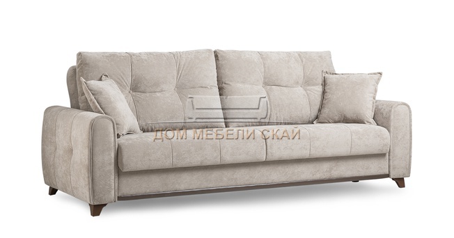 Диван-кровать Плимут, велюр галечный серый ТД 378