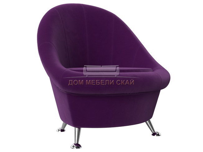 Кресло-банкетка, фиолетовый микровельвет
