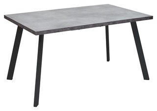 Стол обеденный раскладной BRICK M 140, бетон портленд/черный