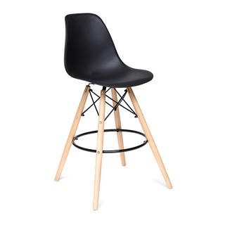 Стул Secret De Maison Cindy Bar Chair (mod. 80), пластиковый черного цвета/натуральный