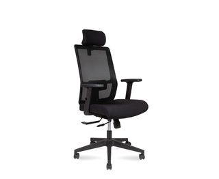 Кресло офисное Techo, черный пластик/черная сетка/черная ткань