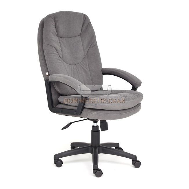 Кресло офисное Комфорт Comfort LT, флок серый 29