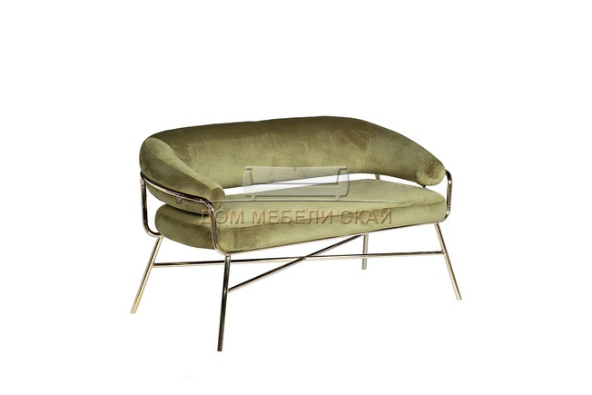Диван 2-х местный Vis-a-vis, велюр оливковый/30C-2019 OLV GO