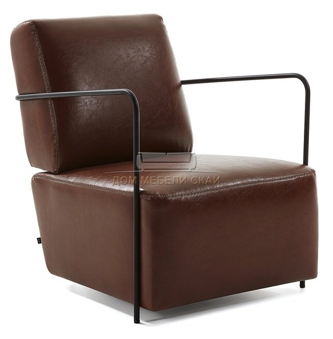 Кресло Gamer, кожа коричневая