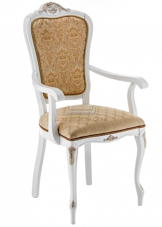 Стул-кресло Руджеро, жаккард бежевого цвета