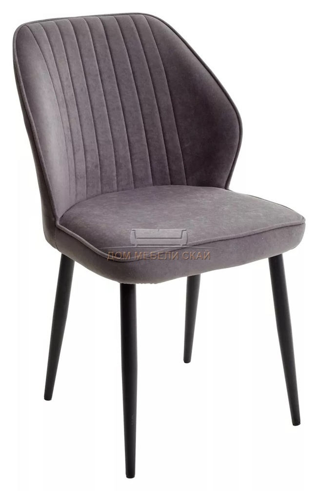 Стул VENA, велюровый темно-серого цвета B28/черный