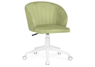 Компьютерное кресло Пард, велюр светло-зеленый confetti green/белый